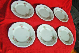 6x talerze płas. Rosenthal Kwiat Migdała