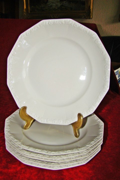 6x talerz płas. Rosenthal Biała Maria 26,5 cm 6x talerz płas. Rosenthal Biała Maria 26,5 cm