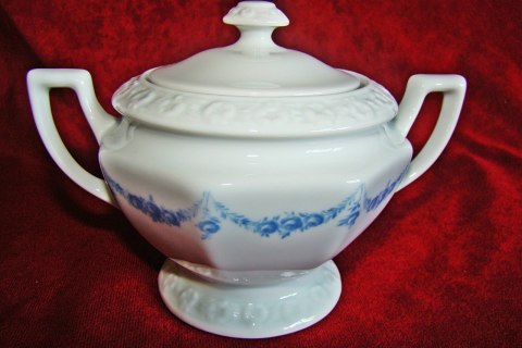 cukiernica Rosenthal Biała Maria Rosenkante Blau cukiernica Rosenthal Biała Maria Rosenkante Blau
