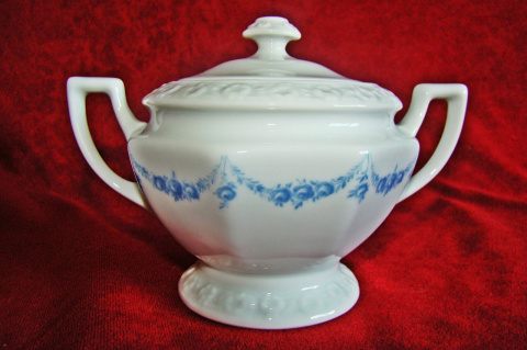 cukiernica Rosenthal Biała Maria Rosenkante Blau cukiernica Rosenthal Biała Maria Rosenkante Blau
