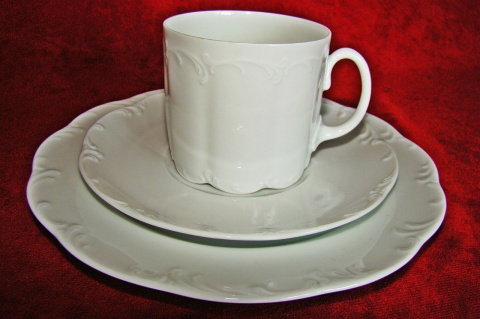 zestaw śniadaniowy Rosenthal Monbijou biały zestaw śniadaniowy Rosenthal Monbijou biały