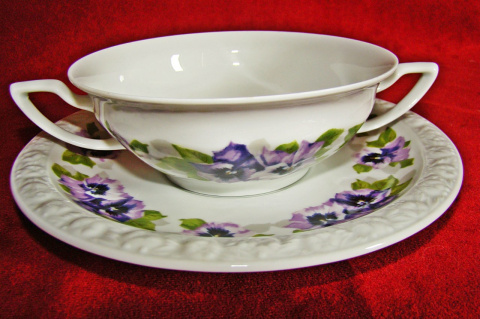 bulionówka z podst. Rosenthal Maria Bratki bulionówka z podst. Rosenthal Maria Bratki