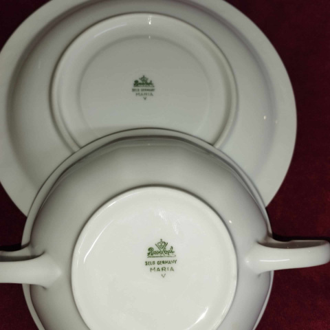 Rosenthal Biała Maria -bulionówka + spodek Rosenthal Biała Maria -bulionówka + spodek
