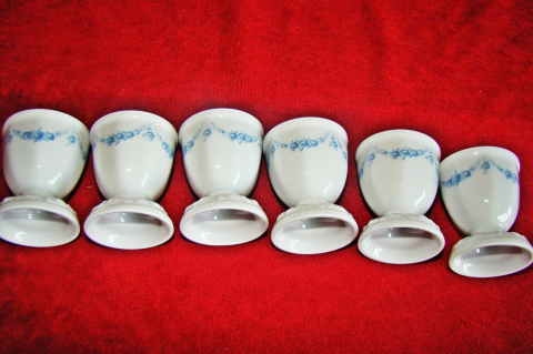 6 kieliszków do jaj Rosenthal Maria Rosenkante Blau 6 kieliszków do jaj Rosenthal Maria Rosenkante Blau