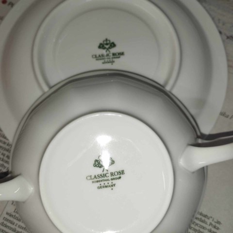 Rosenthal Biała Maria -bulionówka + spodek Rosenthal Biała Maria -bulionówka + spodek