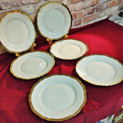 6 szt. talerzy płaskich Koenigszelt, porcelana śląska- Juliane 6 szt. talerzy płaskich Koenigszelt, porcelana śląska- Juliane