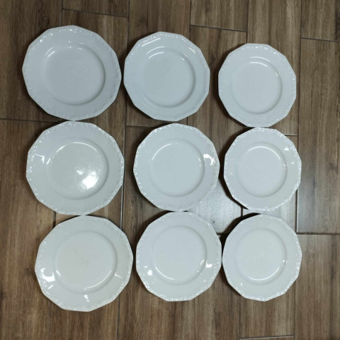 9 talerzy płaskich Rosenthal Biała Maria 9 talerzy płaskich Rosenthal Biała Maria