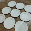 9 talerzy płaskich Rosenthal Biała Maria