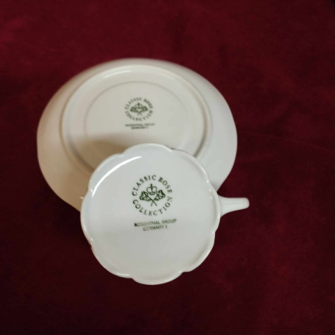 filiżanka Rosenthal Monbijou Grune Ranke- uszkodzona filiżanka Rosenthal Monbijou Grune Ranke- uszkodzona