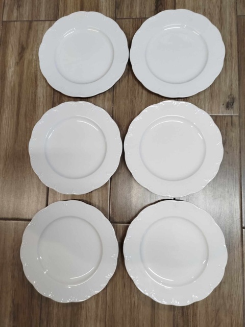 6x talerz płas.Rosenthal Monbijou białe 6x talerz płas.Rosenthal Monbijou białe