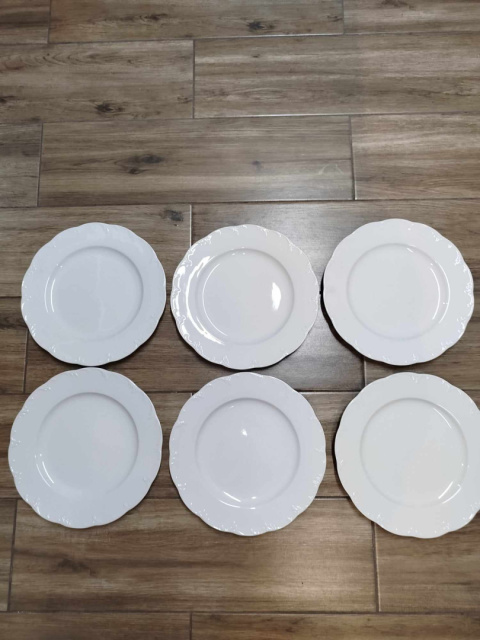 6x talerz płas.Rosenthal Monbijou białe 6x talerz płas.Rosenthal Monbijou białe