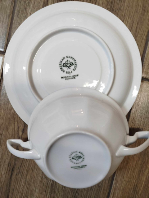 Rosenthal Biała Maria -bulionówka + spodek Rosenthal Biała Maria -bulionówka + spodek