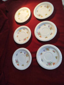 6x talerz podstawek do herbaty Rosenthal Maria Sommerstrauss, 16 cm