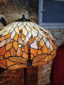 stojąca lampa witrażowa Tiffany- ważki 62 cm śred.