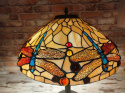 lampa witrażowa Tiffany, ważki, wys. 63 cm