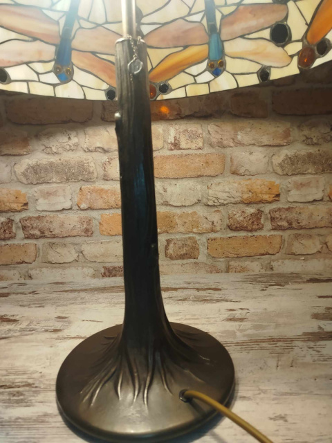 lampa witrażowa Tiffany, ważki, wys. 63 cm lampa witrażowa Tiffany, ważki, wys. 63 cm