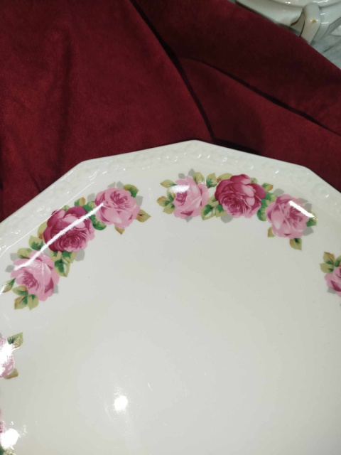 patera Rosenthal Biała Maria Róże śred 28 cm patera Rosenthal Biała Maria Róże śred 28 cm