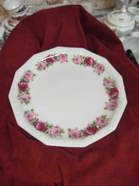 patera Rosenthal Biała Maria Róże śred 28 cm patera Rosenthal Biała Maria Róże śred 28 cm
