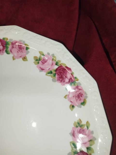 patera Rosenthal Biała Maria Róże śred 28 cm patera Rosenthal Biała Maria Róże śred 28 cm