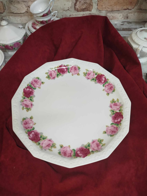 patera Rosenthal Biała Maria Róże śred 28 cm patera Rosenthal Biała Maria Róże śred 28 cm