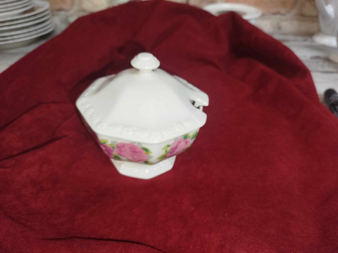 pojemnik do marmolady Rosenthal Biała Maria Róże pojemnik do marmolady Rosenthal Biała Maria Róże