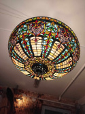witrażowa lampa - plafon Tiffany, śred. 57 cm