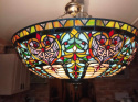witrażowa lampa - plafon Tiffany, śred. 57 cm