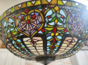 witrażowa lampa - plafon Tiffany, śred. 57 cm