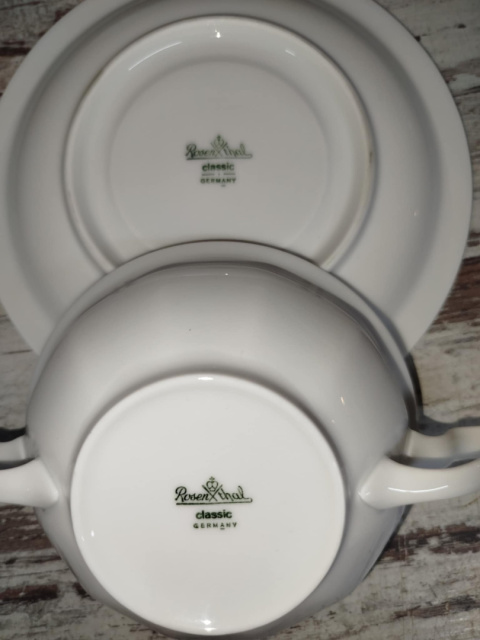Rosenthal Biała Maria -bulionówka + spodek Rosenthal Biała Maria -bulionówka + spodek