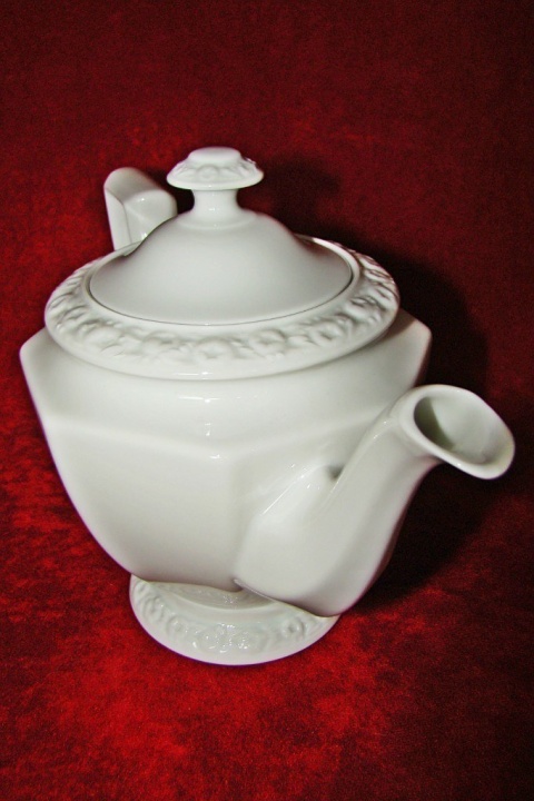 duży dzbanek do herbaty Rosenthal Biała Maria z sitkiem,1926r duży dzbanek do herbaty Rosenthal Biała Maria z sitkiem,1926r