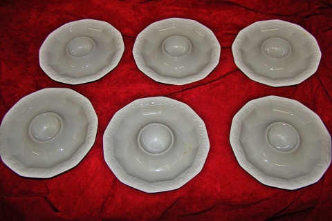 6xkieliszek do jajka z podstawką Rosenthal Biała Maria