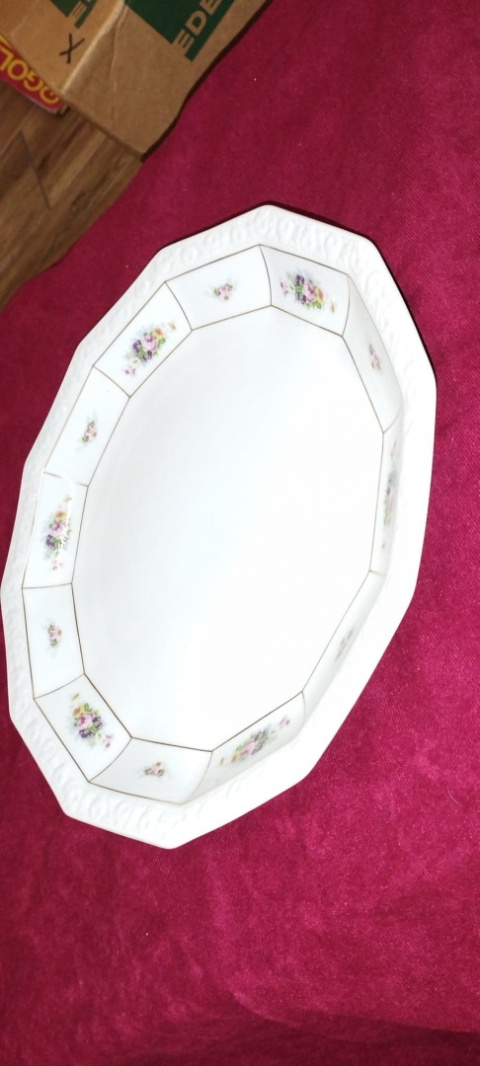 patera Rosenthal Biała Maria Poesie śred 28 cm