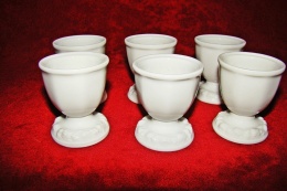 6 kieliszków do jaj Rosenthal Biała Maria Ideał