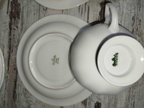 filiżanka do herbaty+ podstawek Rosenthal Biała Maria