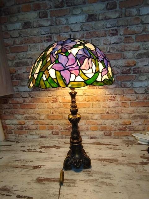 lampa witrażowa Tiffany wys. 83 cm