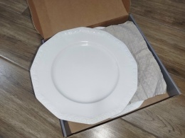 2x talerz Rosenthal Biała Maria NOWY, śred . 26/po przekatnej 28 cm