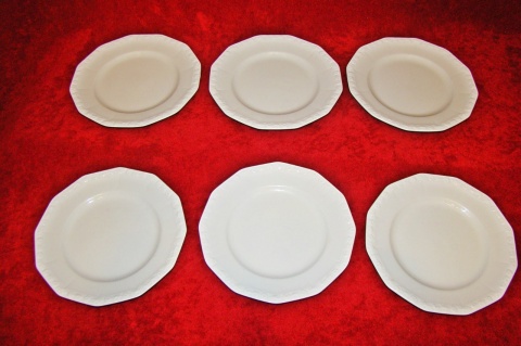 6x talerz śniad. Rosenthal Biała Maria śr.20 cm,JAK NOWE