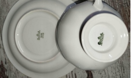 filiżanka do herbaty+ podstawek Rosenthal Biała Maria