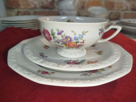 filiżanka do herbaty-zestaw Rosenthal Maria Sommerstrauss,JAK NOWA