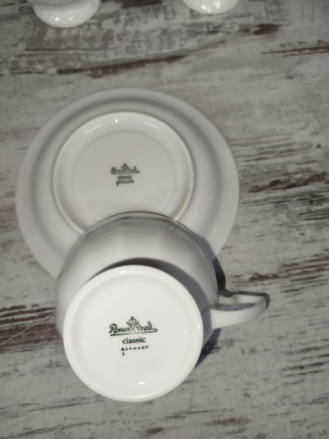 filiżanka z podst. Rosenthal Biała Maria JAK NOWA