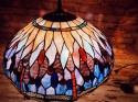 lampa witrażowa Tiffany wys. 86 cm- ważki