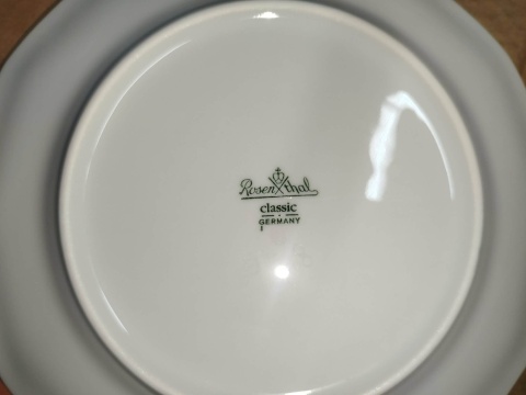 6x talerz śniad. Rosenthal Biała Maria śred. 20 cm JAK NOWE