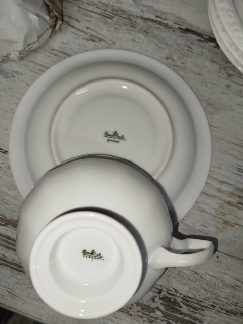 filiżanka do herbaty+ podstawek Rosenthal Biała Maria