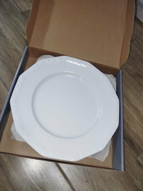 2x talerz Rosenthal Biała Maria NOWY, śred . po przekatnej 28 cm
