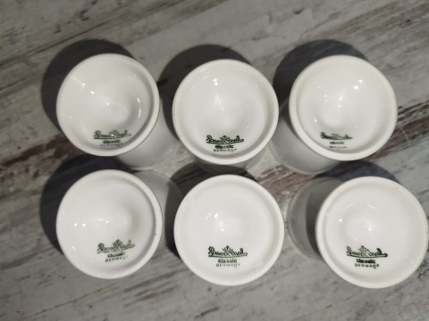 6 kieliszków do jaj Rosenthal Biała Maria