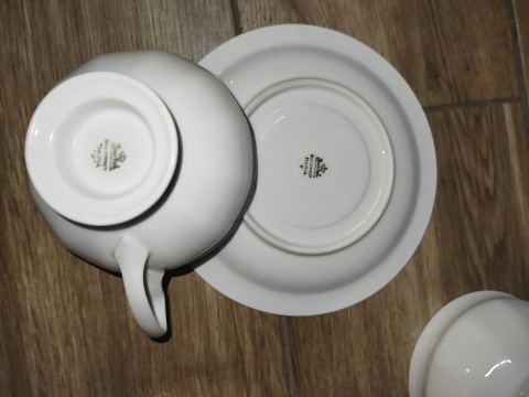 filiżanka do herbaty+ podstawek Rosenthal Biała Maria