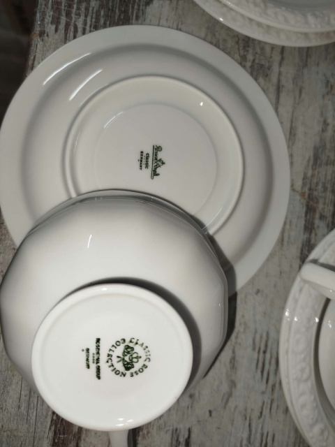 filiżanka do herbaty+ podstawek Rosenthal Biała Maria