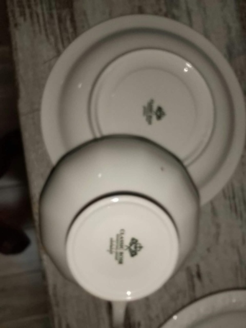 filiżanka do herbaty+ podstawek Rosenthal Biała Maria
